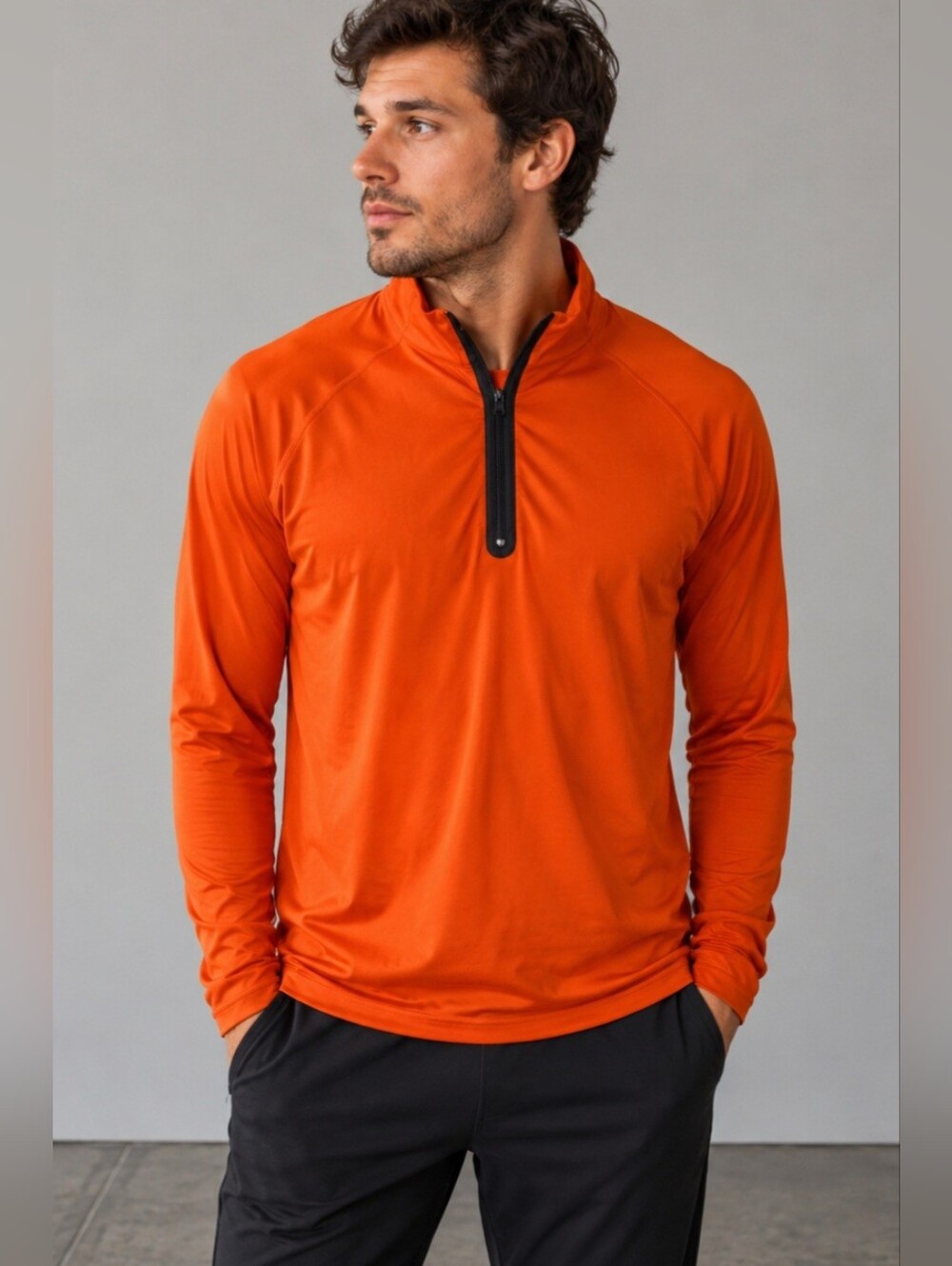 Russell Athletic Orange Top with Black Detail